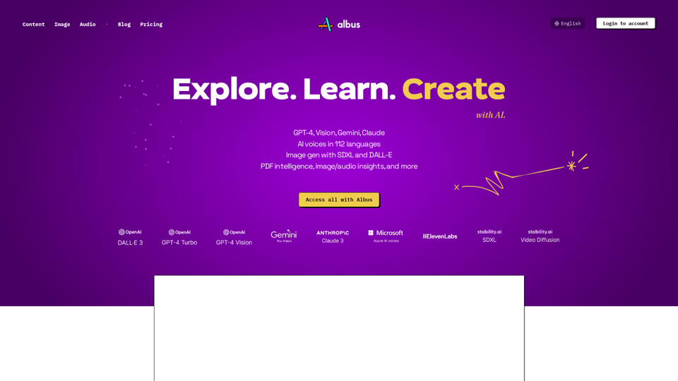 Albus - Explore, Learn, Create com IA