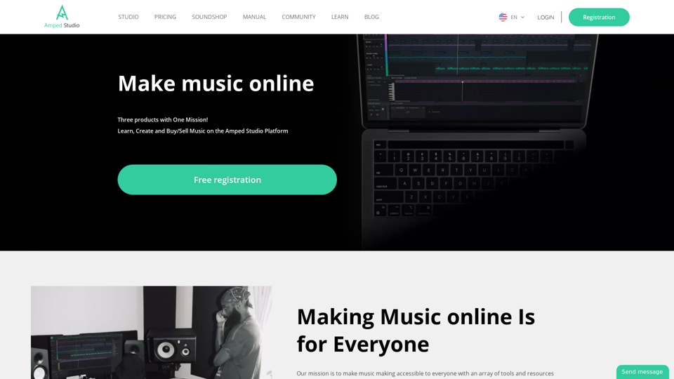 Make music online with Amped Studio.