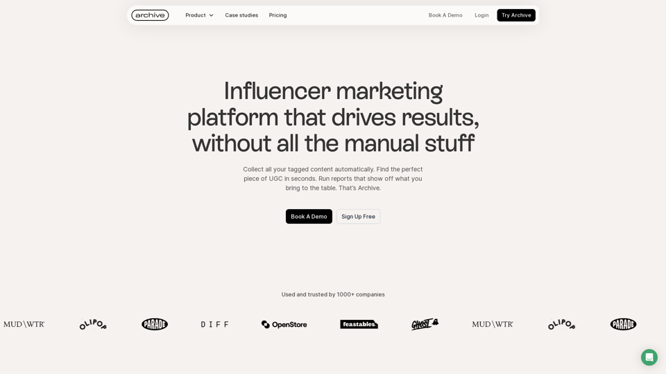 Archive | Influencer Marketing Platform