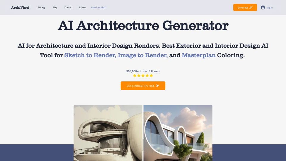 ArchiVinci | AI Architecture Generator. Exterior, Interior & Masterplan Renderings With AI