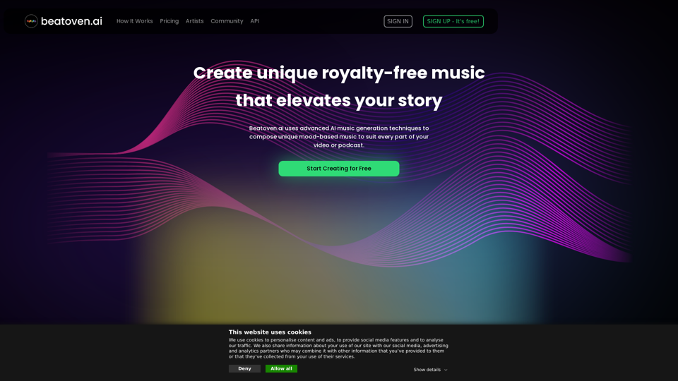 Beatoven.ai: Royalty Free AI Music Generator.