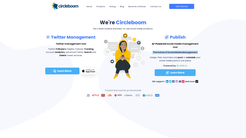 Circleboom permet aux utilisateurs, aux marques et aux PME de développer et renforcer leurs comptes sociaux.