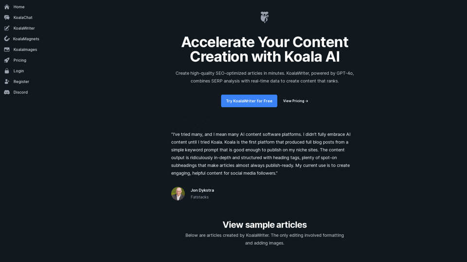Koala - The Best AI Writer and Chatbot