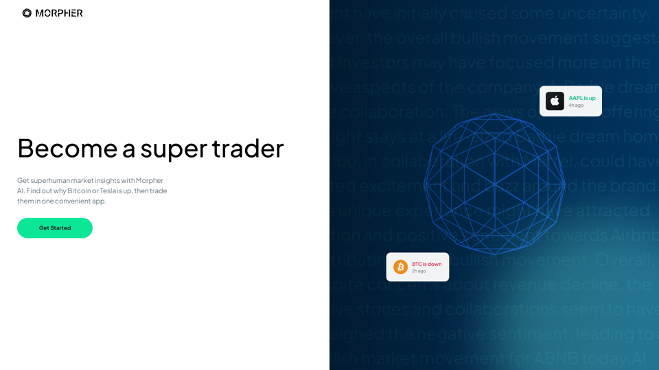Become a super trader with Morpher AI