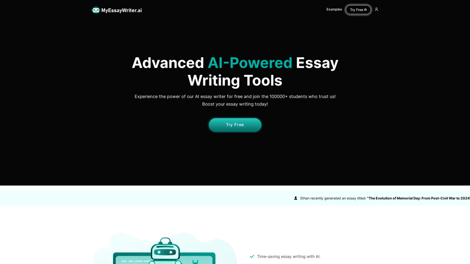 AI Essay Writer & Free AI Writing Tools | Essay Generator