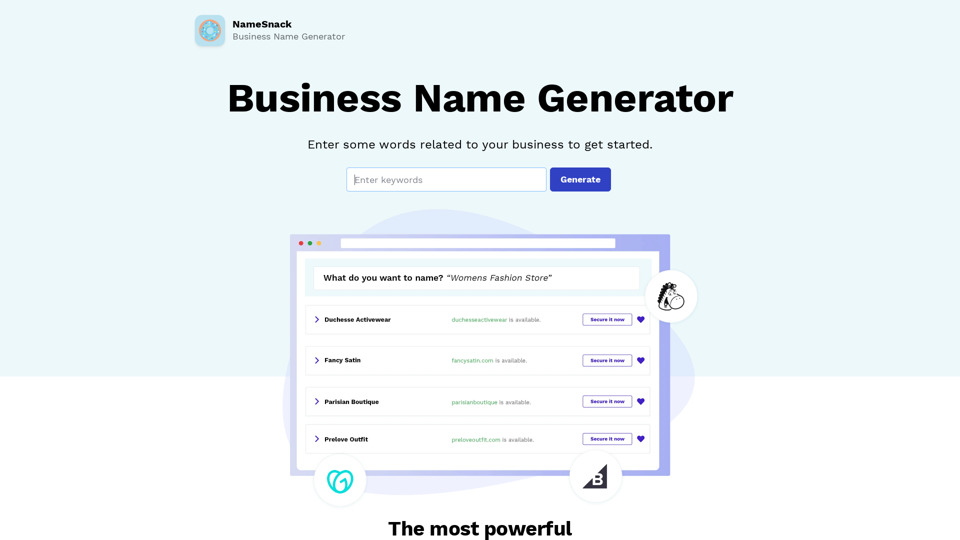 NameSnack - Business Name Generator