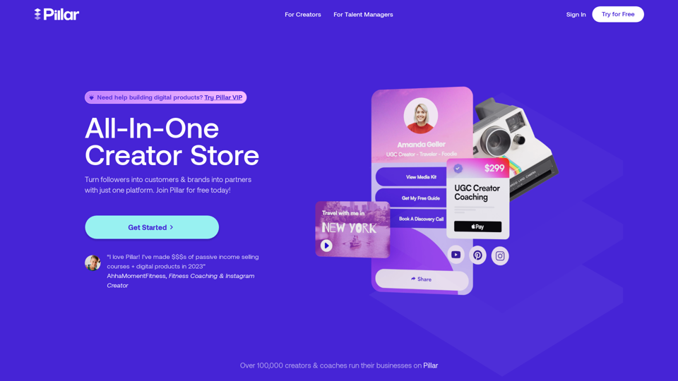 Pillar: Ihr All-In-One Creator Store