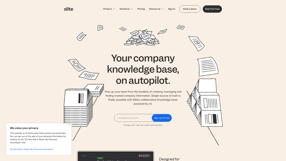 Slite - AI-powered knowledge base