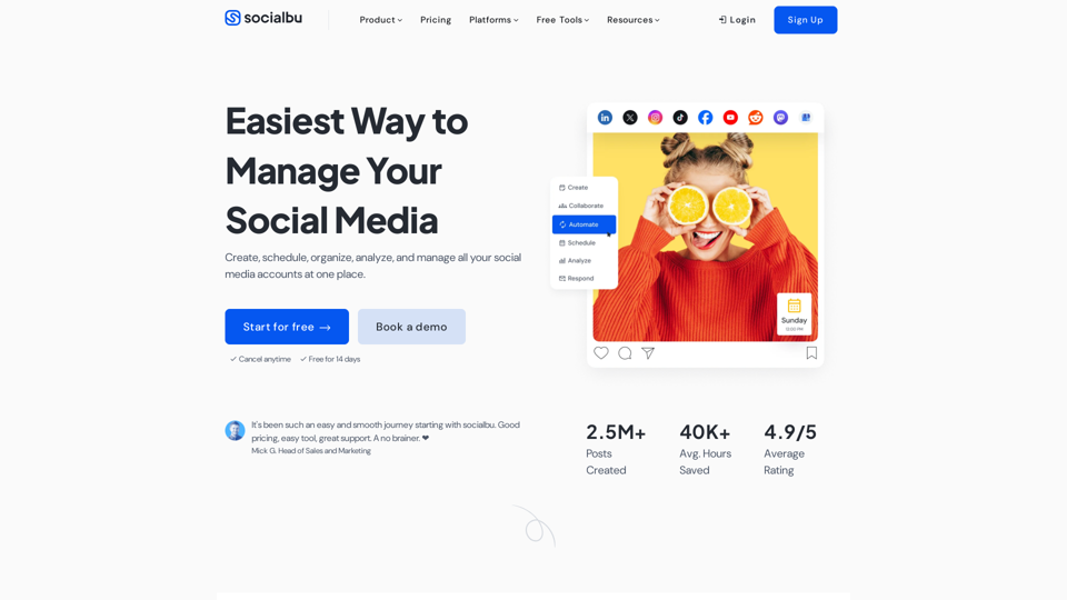 SocialBu - Social Media Management and Automation