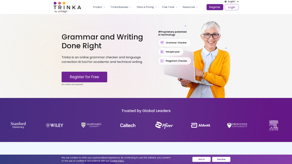 Trinka: AI Writing and Grammar Checker Tool