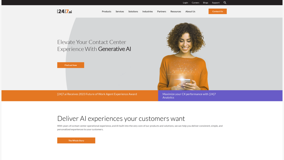 AI Customer Service Platform Products and Solutions | [24]7.ai