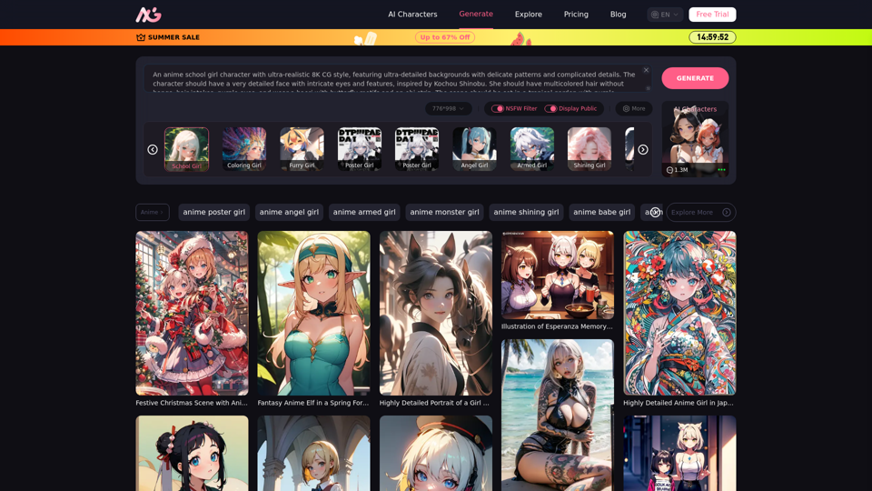 AI Anime Girl Generator - Traffic Data