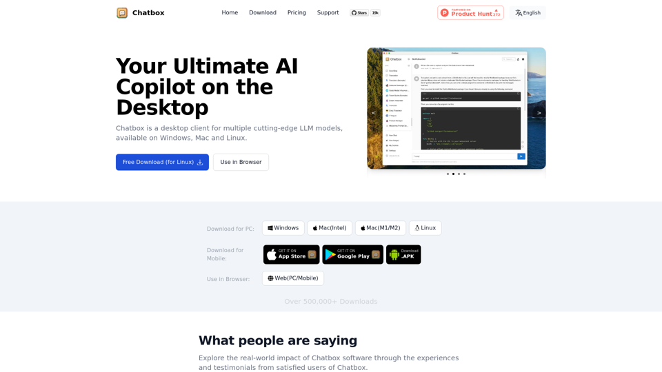 Chatbox - Your AI Copilot on the Desktop, Free Download
