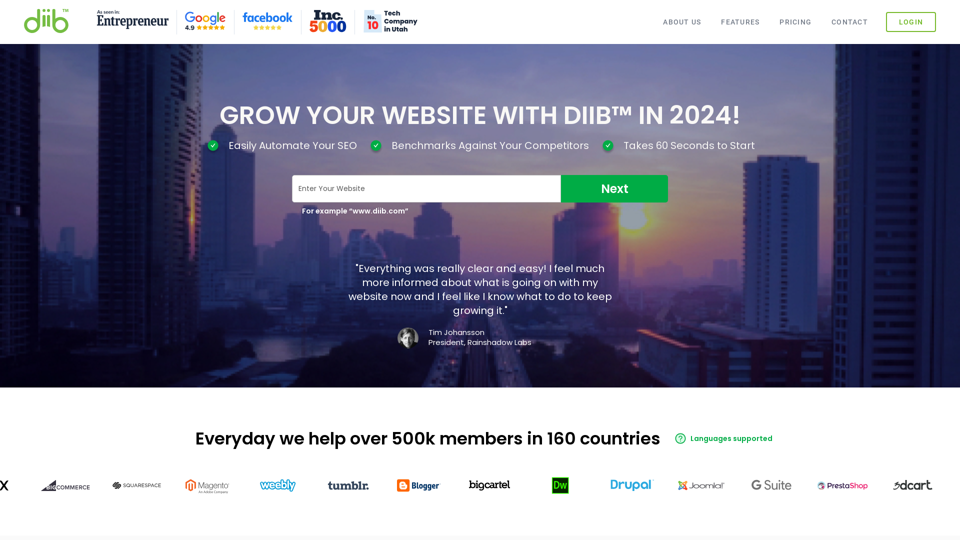 Diib: SEO Tool + Traffic & SEO Checker | Start free