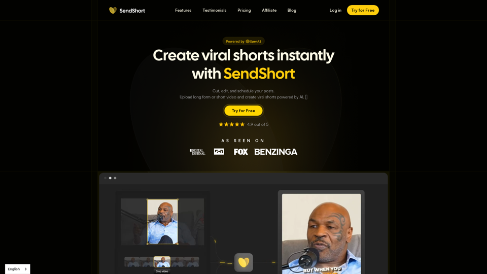 SendShort - Create Viral Shorts Instantly with SendShort