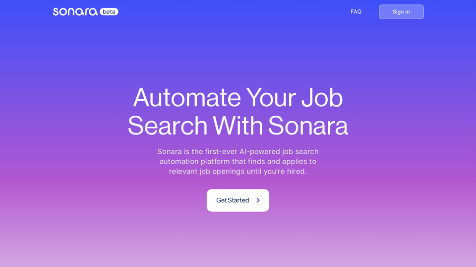 Sonara: Automated Job Search & Applications with AI