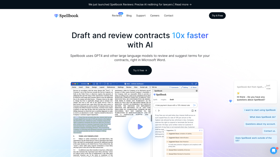 Spellbook - AI Contract Drafting & Review