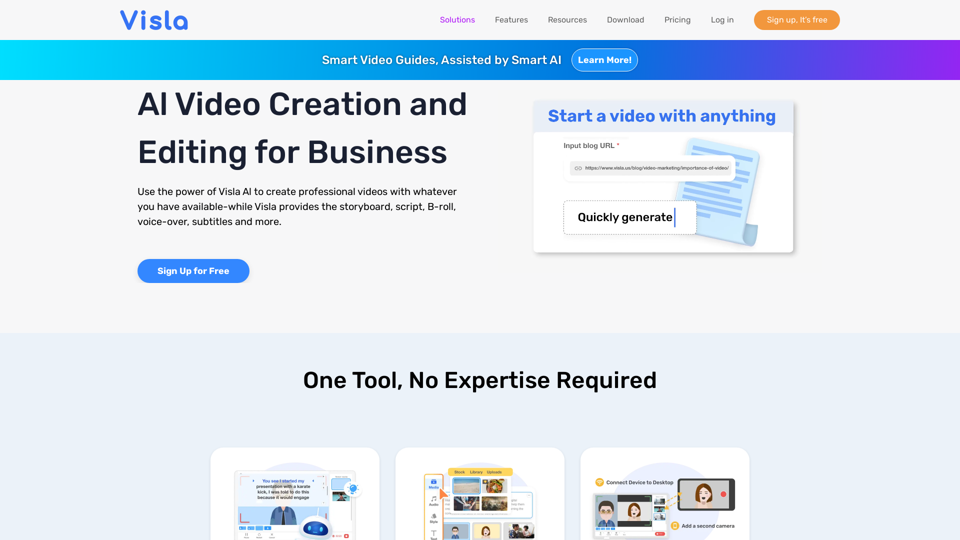 Visla: AI Video Creation and Editing for Business