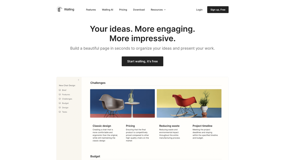 Walling - Organize & Present Your Ideas