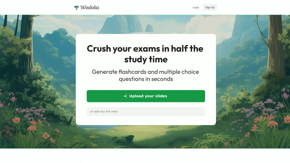 Wisdolia – Create flashcards in seconds, not hours
