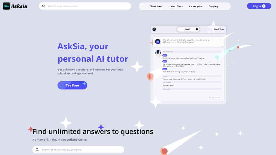 Asksia AI - Your Personal Tutor AI | Best Homework Helper