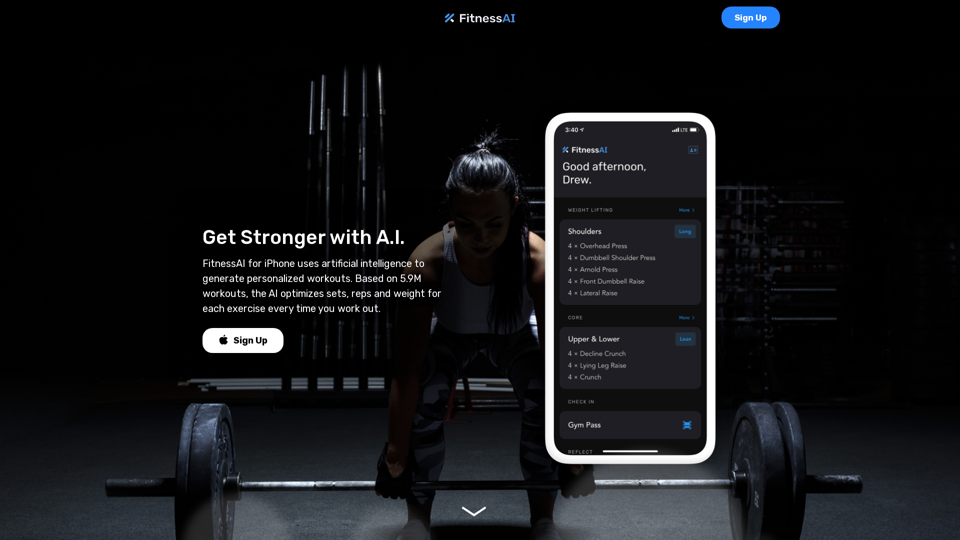 FitnessAI — Get Stronger, Faster with Artificial Intelligence