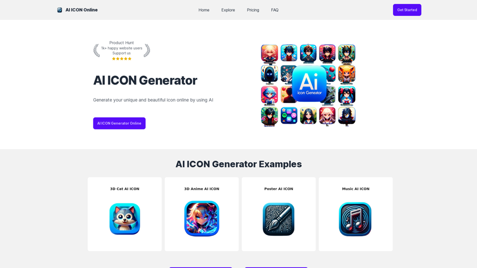 AI ICON Online - Generate your unique and beautiful icon Free