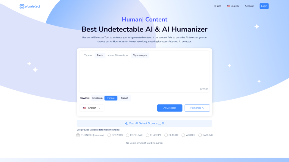 AI Undetect: Undetectable AI, AI Humanizer, Anti AI Detector