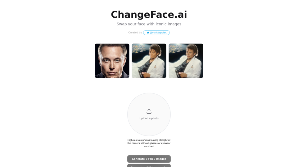 ChangeFace.ai | Swap your face with iconic images