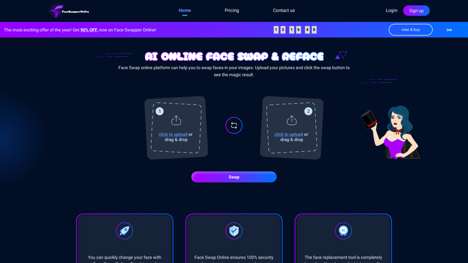 Face swap online | AI face swapper and reface tool