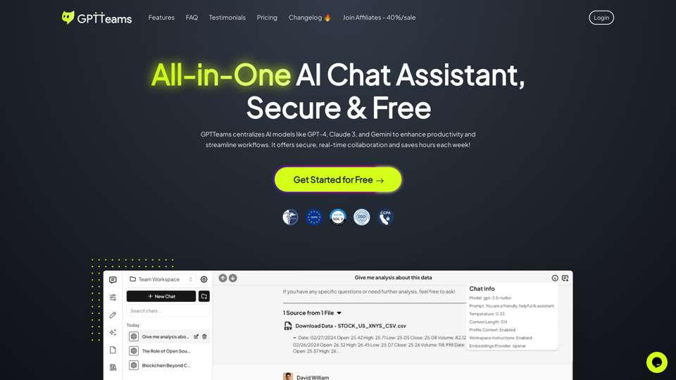 GPT TEAMS - All-in-One AI Chat Assistant
