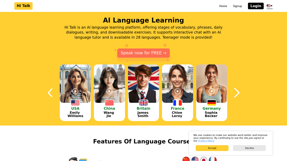 AI Language Learning - HiTalk