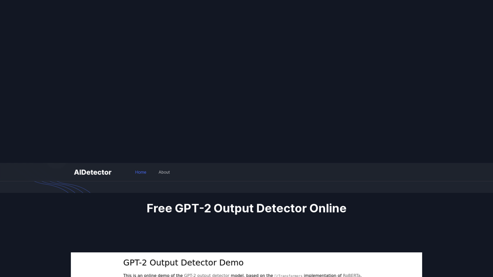 Free GPT-2 Output Detector | Online Reliable AI Text Detector