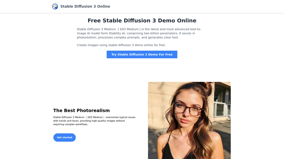 Stable Diffusion 3 Medium Demo Online