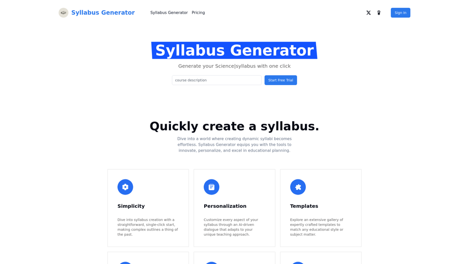 AI Syllabus Generator | Automated AI Course Outline Creator