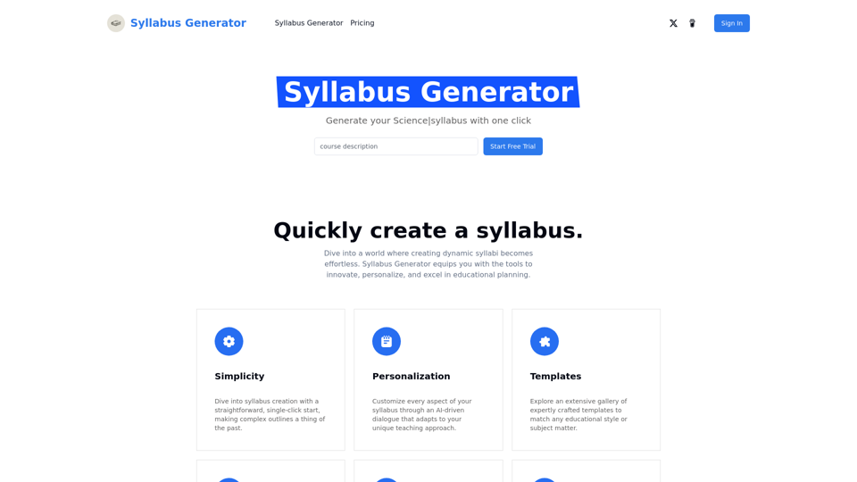 Syllabus AI generator - แนะนำ