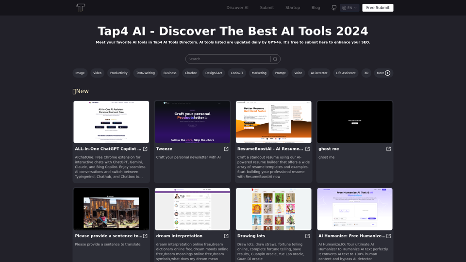 Tap4 AI - Real-time Design Tools, AI Video Generator, Character Images, AI Tools Directory