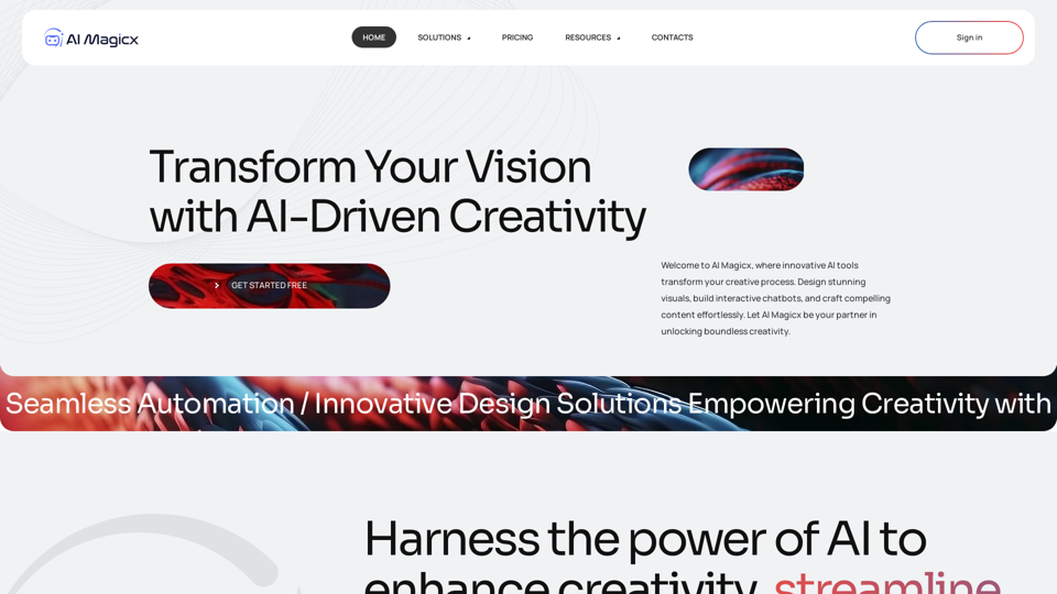 Aimagicx.com:AI Powered Creative Agency | Magicx: Unlocking Innovative Solutions