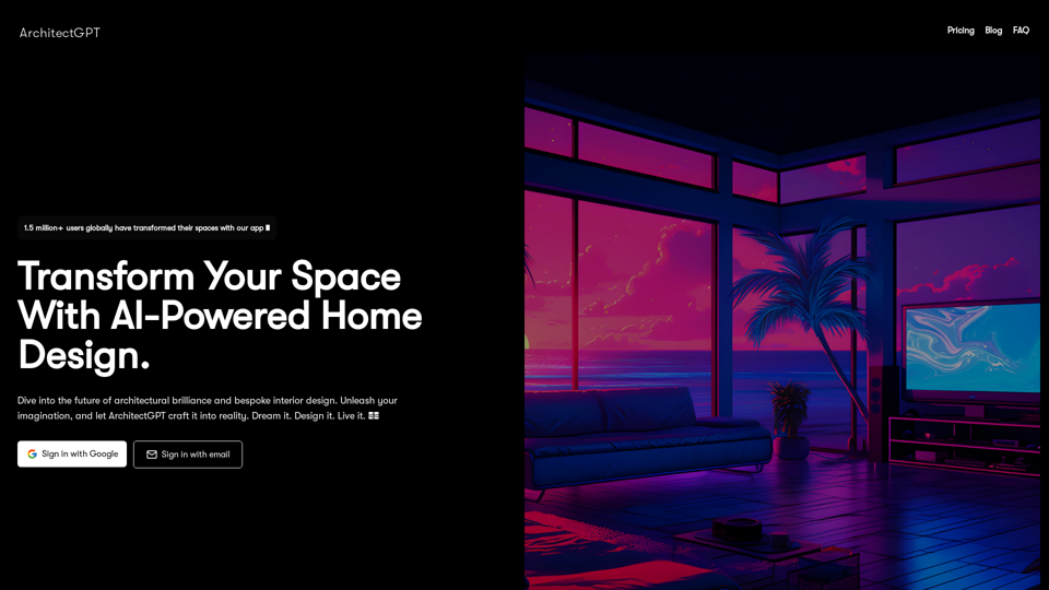 Revolutionize Your Space with AI: ArchitectGPT – The Future of Home and Interior Design