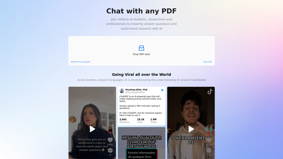 ChatPDF - Chat with any PDF!