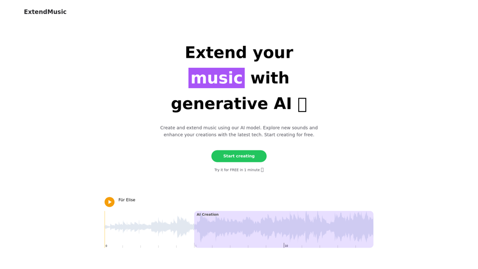 Extendmusic.ai:Generative AI Music Extension Platform | ExtendMusic.AI