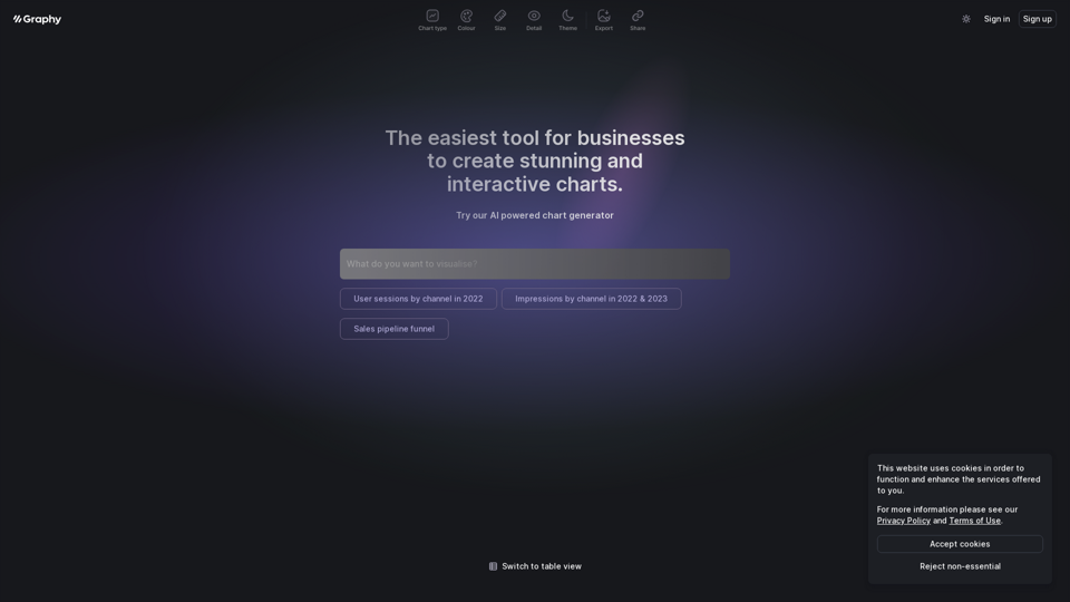 Graphy.app:AI-Powered Interactive Charts and Visualizations for Data Storytelling