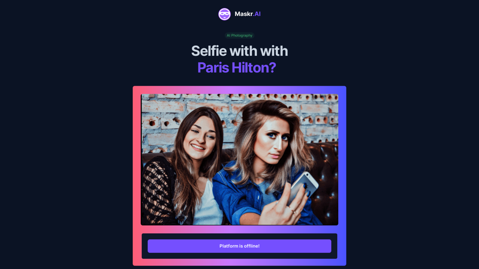 Maskr.AI - Instant famous with our AI generated photos