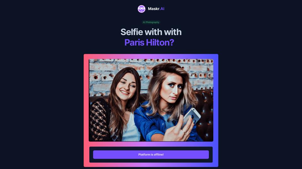 Maskr.AI - Instantaneamente famoso com nossas fotos geradas por IA