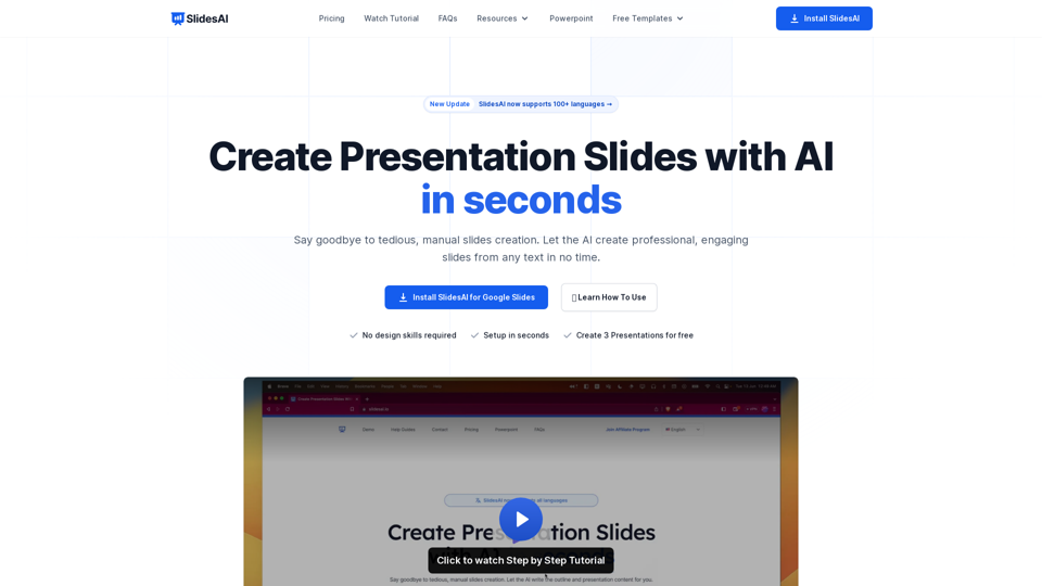 Slidesai.io:AI Powered Presentation Slides Creator - Make Slides in Seconds with SlidesAI