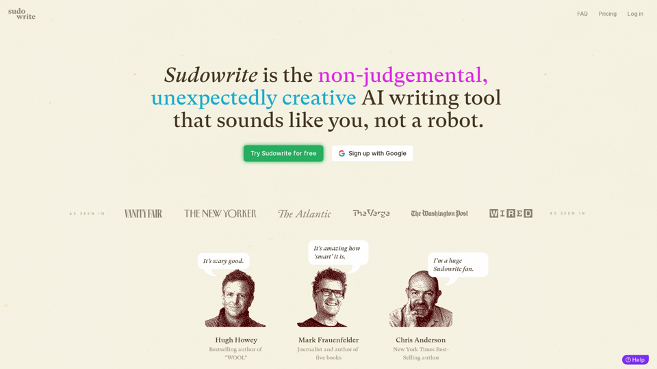 Sudowrite - Best AI Writing Partner for Fiction