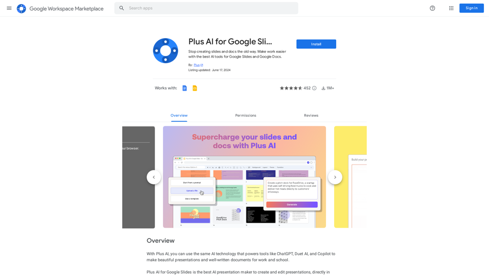 Mais AI para Google Slides™ e Docs™ - Google Workspace Marketplace