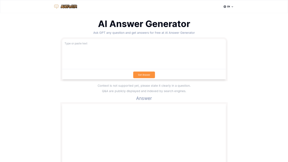 Free AI Answer Generator Tool: Unleash AI Powered Answers Online