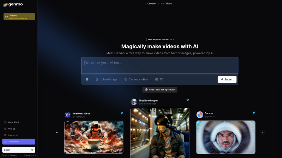 Genmo AI: Create Videos and Images with Artificial Intelligence