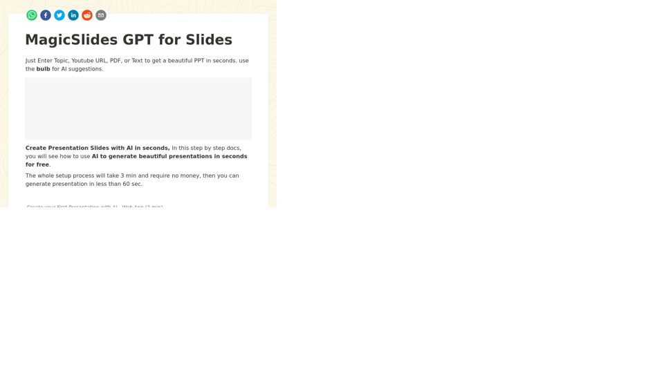 Gptforslides.app:AI Powered Presentation Maker: Create Slides with GPT in Seconds